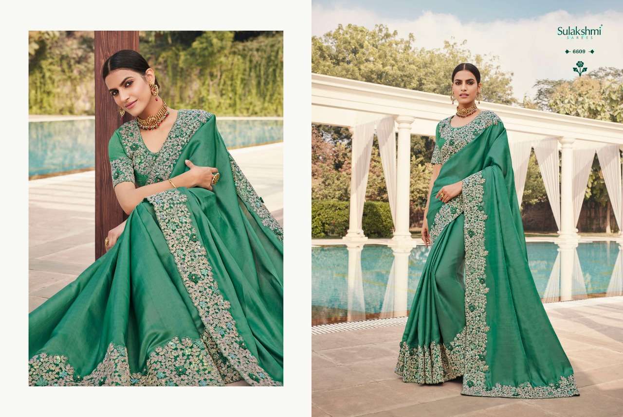 MOHANA BY SULAKSHMI 6601 TO 6612 SERIES INDIAN TRADITIONAL WEAR COLLECTION BEAUTIFUL STYLISH FANCY COLORFUL PARTY WEAR & OCCASIONAL WEAR FANCY SAREES AT WHOLESALE PRICE