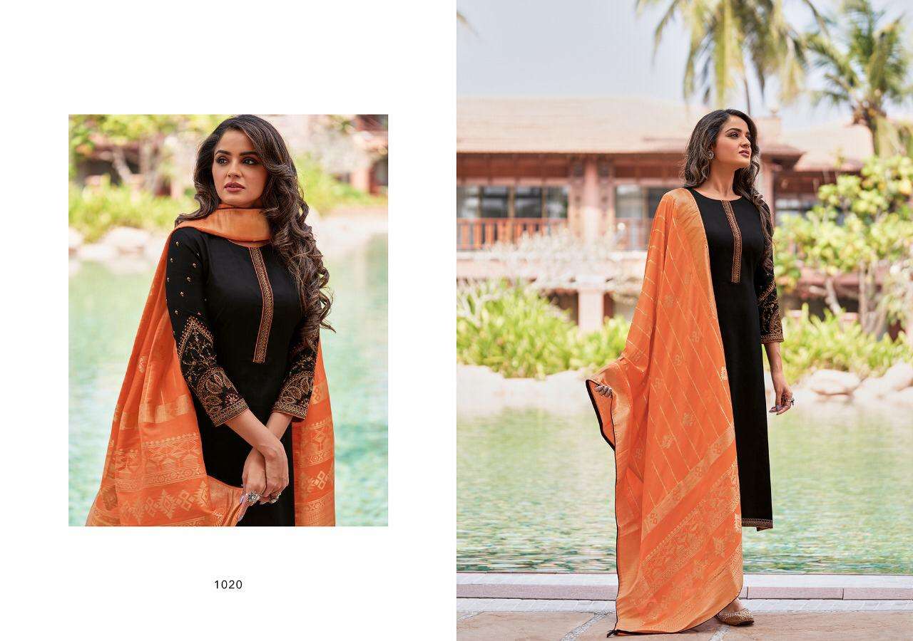 RANGEEN VOL-2 BY KASMEERA 1017 TO 1024 SERIES BEAUTIFUL SUITS STYLISH FANCY COLORFUL PARTY WEAR & ETHNIC WEAR CHINNON/PARAMPARA SILK WITH WORK DRESSES AT WHOLESALE PRICE