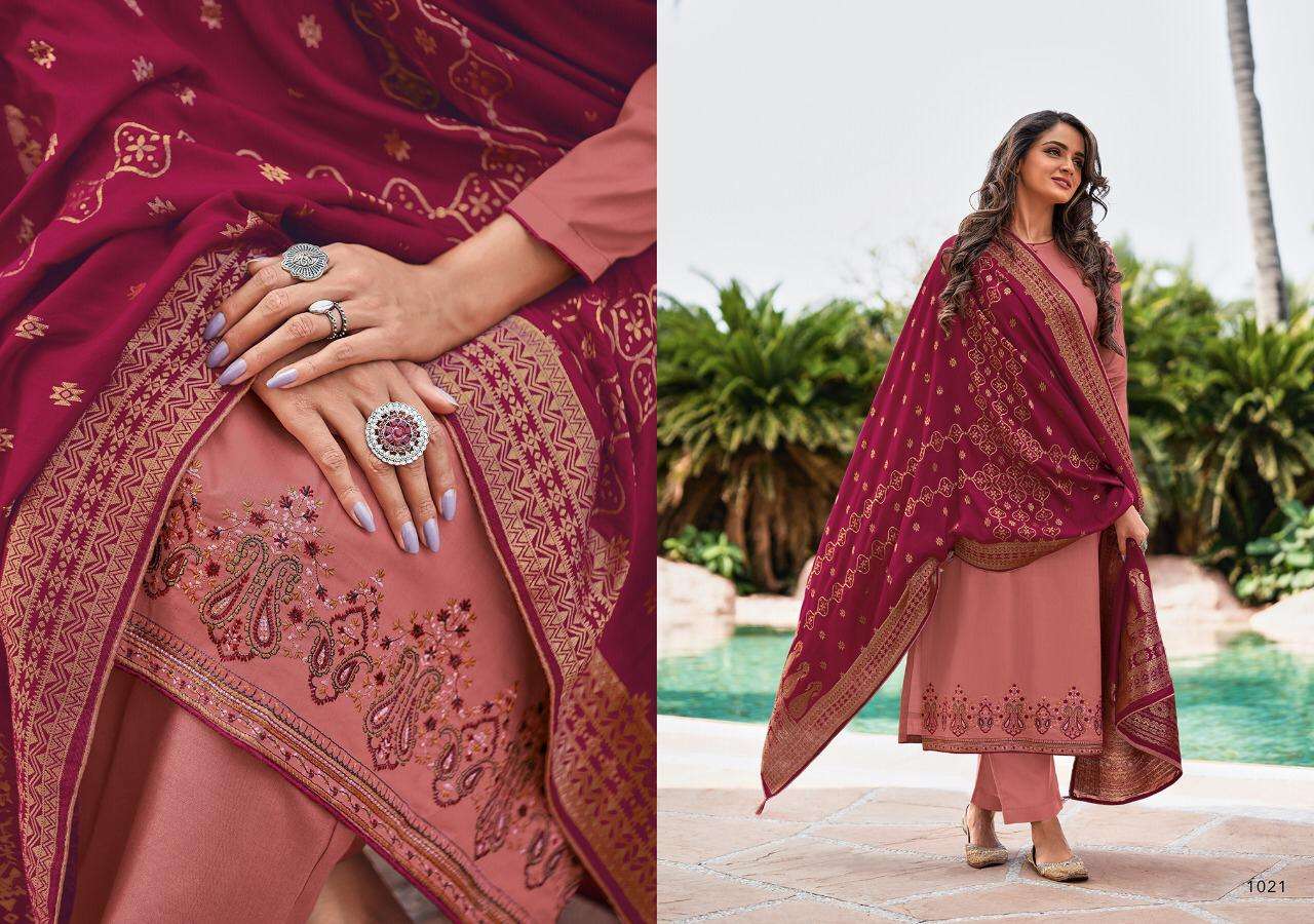 RANGEEN VOL-2 BY KASMEERA 1017 TO 1024 SERIES BEAUTIFUL SUITS STYLISH FANCY COLORFUL PARTY WEAR & ETHNIC WEAR CHINNON/PARAMPARA SILK WITH WORK DRESSES AT WHOLESALE PRICE
