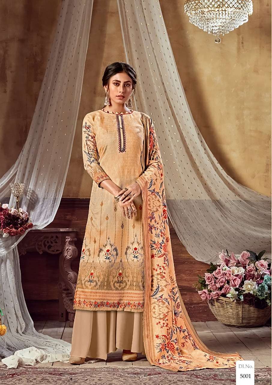 FIZA VOL-5 BY APANA COTTON 5001 TO 5010 SERIES DESIGNER SHARARA SUITS BEAUTIFUL STYLISH FANCY COLORFUL PARTY WEAR & OCCASIONAL WEAR COTTON PRINTED DRESSES AT WHOLESALE PRICE