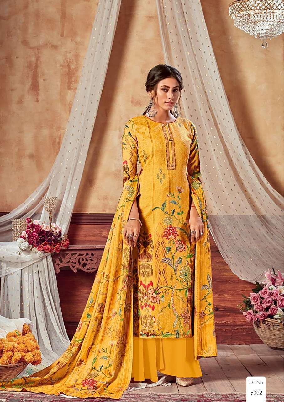 FIZA VOL-5 BY APANA COTTON 5001 TO 5010 SERIES DESIGNER SHARARA SUITS BEAUTIFUL STYLISH FANCY COLORFUL PARTY WEAR & OCCASIONAL WEAR COTTON PRINTED DRESSES AT WHOLESALE PRICE