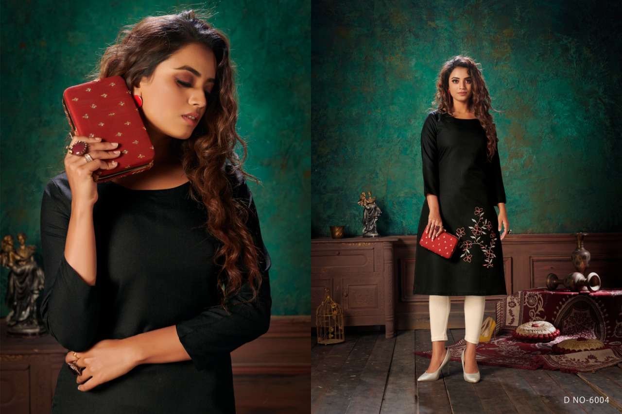 VIVA VOL-6 BY NITISHA NX 6001 TO 6010 SERIES DESIGNER BEAUTIFUL COLORFUL STYLISH FANCY CASUAL WEAR & ETHNIC WEAR & READY TO WEAR HEAVY SOFT COTTON SLUB EMBROIDERED KURTIS AT WHOLESALE PRICE