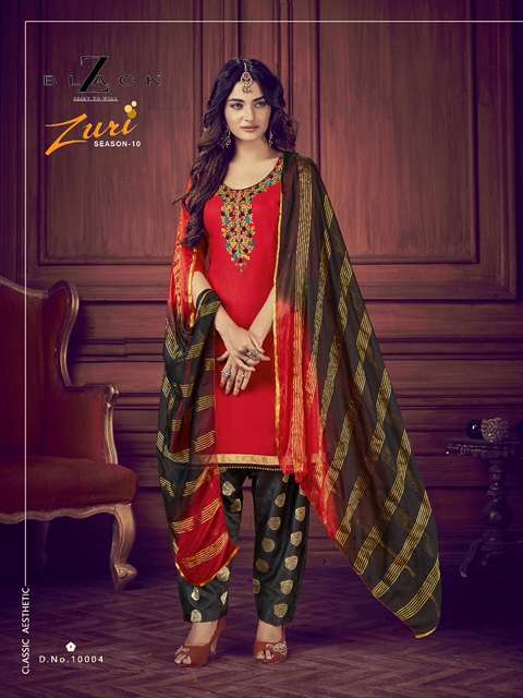 ZURI VOL-10 BY Z BLACK 10001 TO 10006 SERIES DESIGNER BEAUTIFUL COLORFUL STYLISH FANCY CASUAL WEAR & ETHNIC WEAR & READY TO WEAR RAYON EMBROIDERED DRESSES AT WHOLESALE PRICE