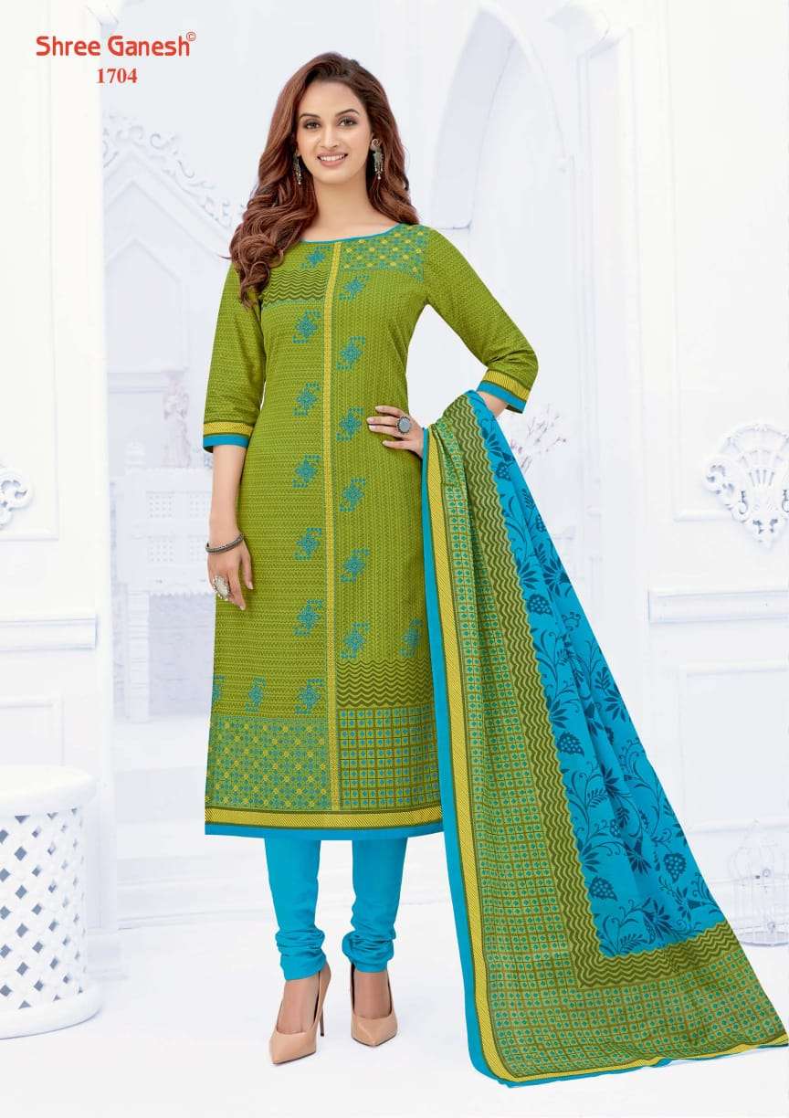 SAMAIYRA VOL-7 BY SHREE GANESH 1701 TO 1727 SERIES DESIGNER BEAUTIFUL COLORFUL STYLISH FANCY CASUAL WEAR & ETHNIC WEAR & READY TO WEAR PURE COTTON PRINT DRESSES AT WHOLESALE PRICE