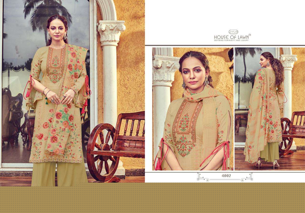 NIZA BY HOUSE OF LAWN 4001 TO 4010 SERIES DESIGNER BEAUTIFUL COLORFUL STYLISH FANCY CASUAL WEAR & ETHNIC WEAR & READY TO WEAR PURE LAWN DIGITAL PRINT DRESSES AT WHOLESALE PRICE