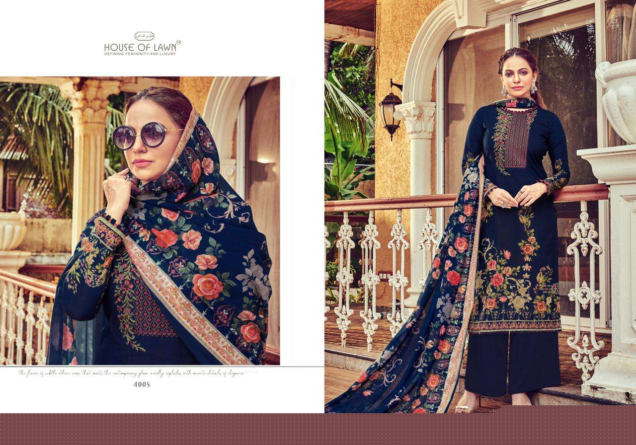 NIZA BY HOUSE OF LAWN 4001 TO 4010 SERIES DESIGNER BEAUTIFUL COLORFUL STYLISH FANCY CASUAL WEAR & ETHNIC WEAR & READY TO WEAR PURE LAWN DIGITAL PRINT DRESSES AT WHOLESALE PRICE