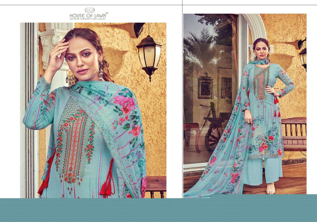 NIZA BY HOUSE OF LAWN 4001 TO 4010 SERIES DESIGNER BEAUTIFUL COLORFUL STYLISH FANCY CASUAL WEAR & ETHNIC WEAR & READY TO WEAR PURE LAWN DIGITAL PRINT DRESSES AT WHOLESALE PRICE
