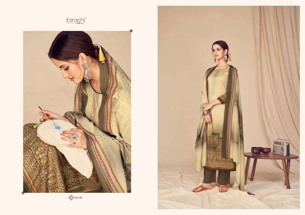 ZARA 101 SERIES BY KARACHI PRINTS 101 TO 108 SERIES DESIGNER BEAUTIFUL COLORFUL STYLISH FANCY CASUAL WEAR & ETHNIC WEAR & READY TO WEAR PURE JAM SILK DIGITAL PRINT DRESSES AT WHOLESALE PRICE