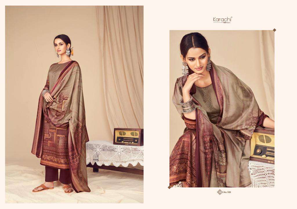 ZARA 101 SERIES BY KARACHI PRINTS 101 TO 108 SERIES DESIGNER BEAUTIFUL COLORFUL STYLISH FANCY CASUAL WEAR & ETHNIC WEAR & READY TO WEAR PURE JAM SILK DIGITAL PRINT DRESSES AT WHOLESALE PRICE