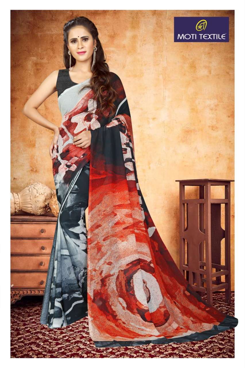 APSARA BY MOTI TEXTILE 1001 TO 1017 SERIES INDIAN TRADITIONAL WEAR COLLECTION BEAUTIFUL STYLISH FANCY COLORFUL PARTY WEAR & OCCASIONAL WEAR HEAVY GEORGETTE SAREES AT WHOLESALE PRICE