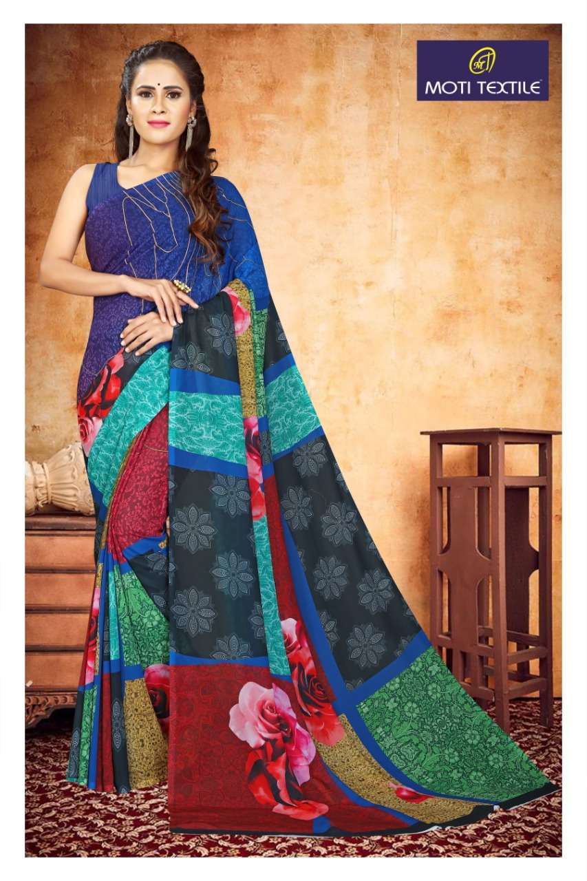 APSARA BY MOTI TEXTILE 1001 TO 1017 SERIES INDIAN TRADITIONAL WEAR COLLECTION BEAUTIFUL STYLISH FANCY COLORFUL PARTY WEAR & OCCASIONAL WEAR HEAVY GEORGETTE SAREES AT WHOLESALE PRICE