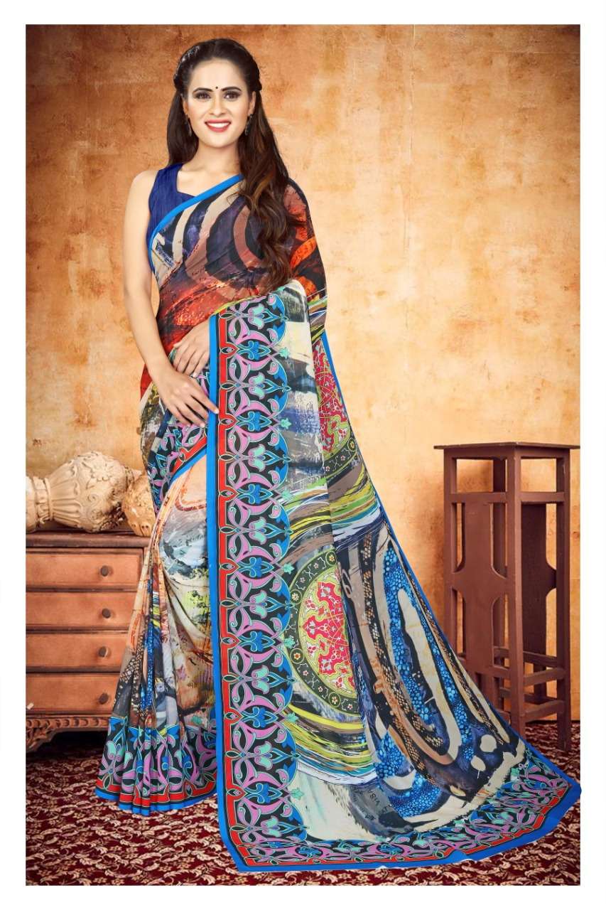 APSARA BY MOTI TEXTILE 1001 TO 1017 SERIES INDIAN TRADITIONAL WEAR COLLECTION BEAUTIFUL STYLISH FANCY COLORFUL PARTY WEAR & OCCASIONAL WEAR HEAVY GEORGETTE SAREES AT WHOLESALE PRICE