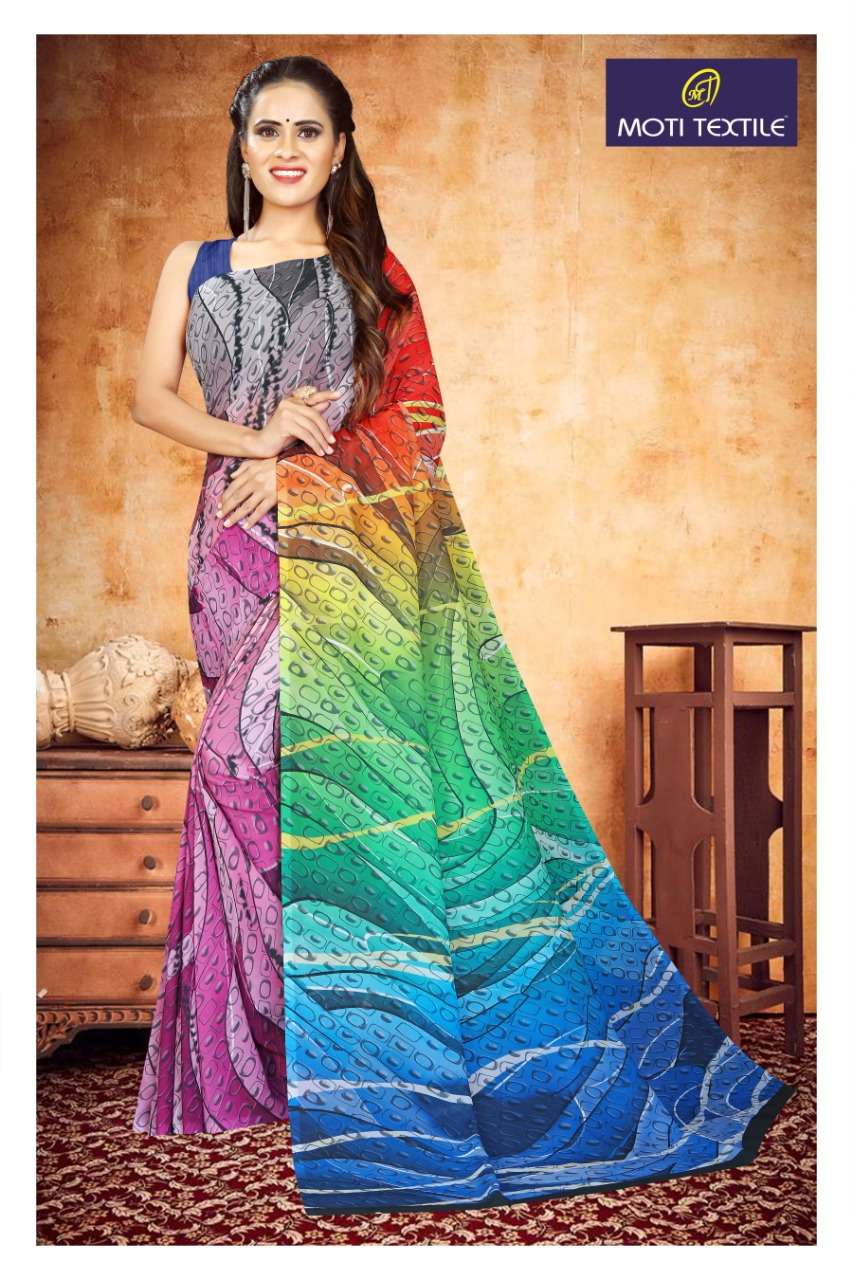 APSARA BY MOTI TEXTILE 1001 TO 1017 SERIES INDIAN TRADITIONAL WEAR COLLECTION BEAUTIFUL STYLISH FANCY COLORFUL PARTY WEAR & OCCASIONAL WEAR HEAVY GEORGETTE SAREES AT WHOLESALE PRICE