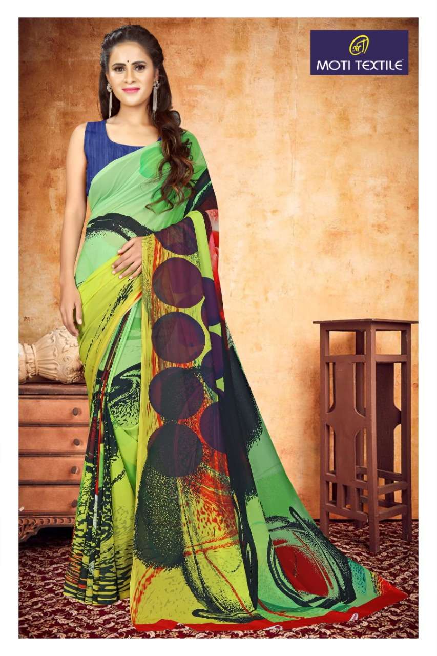 APSARA BY MOTI TEXTILE 1001 TO 1017 SERIES INDIAN TRADITIONAL WEAR COLLECTION BEAUTIFUL STYLISH FANCY COLORFUL PARTY WEAR & OCCASIONAL WEAR HEAVY GEORGETTE SAREES AT WHOLESALE PRICE