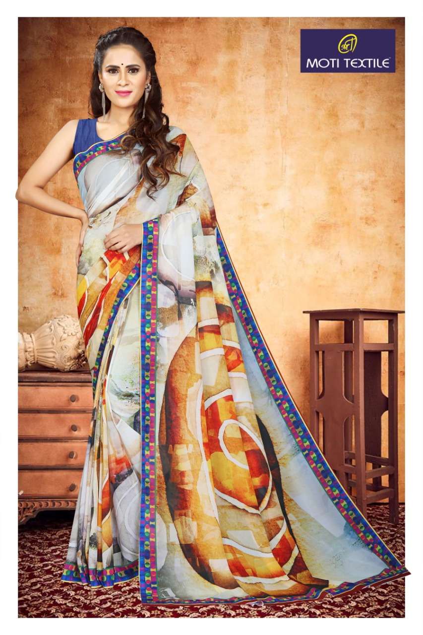 APSARA BY MOTI TEXTILE 1001 TO 1017 SERIES INDIAN TRADITIONAL WEAR COLLECTION BEAUTIFUL STYLISH FANCY COLORFUL PARTY WEAR & OCCASIONAL WEAR HEAVY GEORGETTE SAREES AT WHOLESALE PRICE