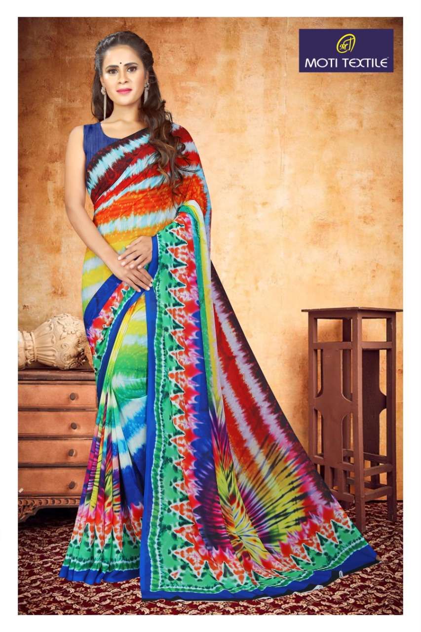APSARA BY MOTI TEXTILE 1001 TO 1017 SERIES INDIAN TRADITIONAL WEAR COLLECTION BEAUTIFUL STYLISH FANCY COLORFUL PARTY WEAR & OCCASIONAL WEAR HEAVY GEORGETTE SAREES AT WHOLESALE PRICE