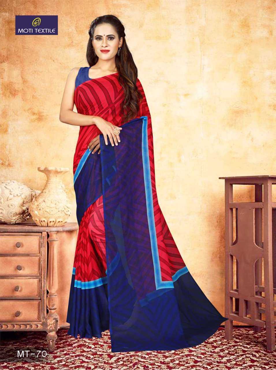 DAIZY CHIFFON BY MOTI TEXTILE INDIAN TRADITIONAL WEAR COLLECTION BEAUTIFUL STYLISH FANCY COLORFUL PARTY WEAR & OCCASIONAL WEAR CHIFFON DIGITAL PRINT SAREES AT WHOLESALE PRICE