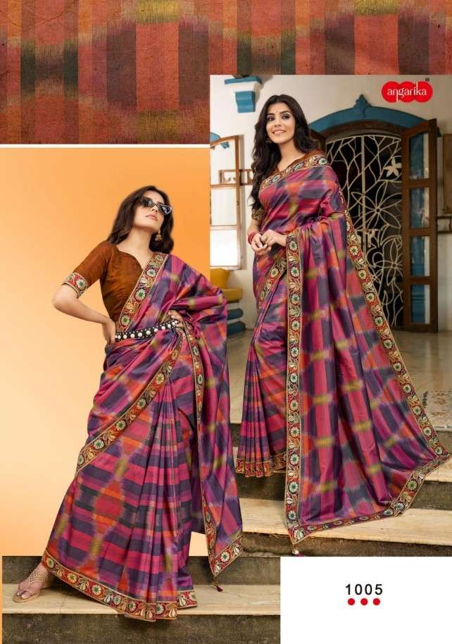 COLOURS BY ANGARIKA 1001 TO 1007 SERIES INDIAN TRADITIONAL WEAR COLLECTION BEAUTIFUL STYLISH FANCY COLORFUL PARTY WEAR & OCCASIONAL WEAR SOFT SILK SAREES AT WHOLESALE PRICE