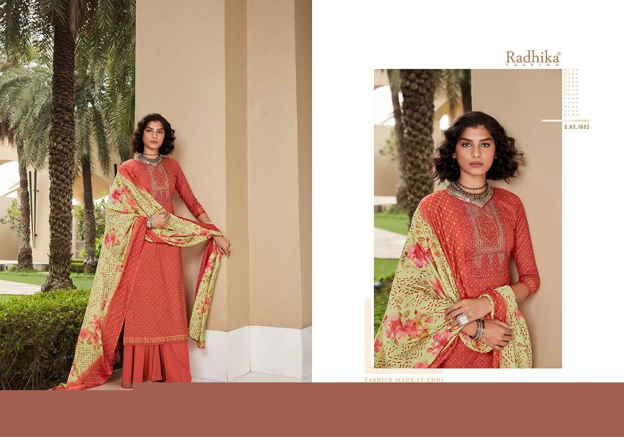 AFROZEH BY AZARA 1001 TO 1008 SERIES BEAUTIFUL SUITS COLORFUL STYLISH FANCY CASUAL WEAR & ETHNIC WEAR PURE CAMBRIC COTTON DIGITAL PRINT WITH EMBROIDERY DRESSES AT WHOLESALE PRICE