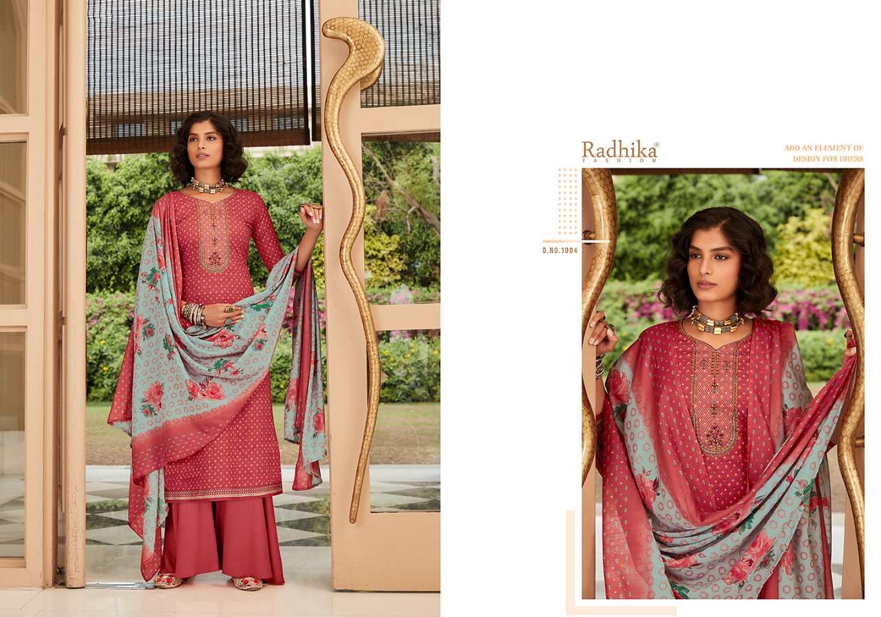 AFROZEH BY AZARA 1001 TO 1008 SERIES BEAUTIFUL SUITS COLORFUL STYLISH FANCY CASUAL WEAR & ETHNIC WEAR PURE CAMBRIC COTTON DIGITAL PRINT WITH EMBROIDERY DRESSES AT WHOLESALE PRICE