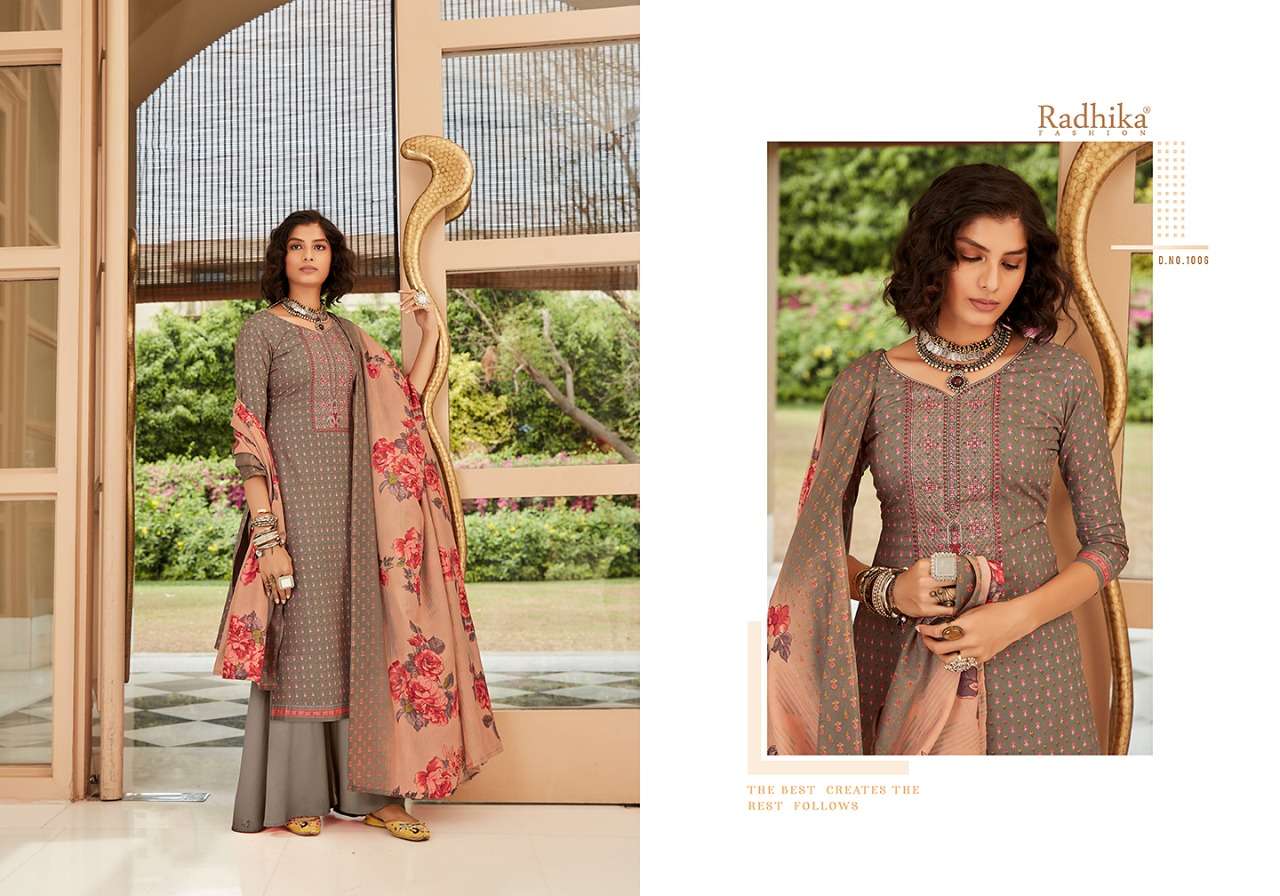 AFROZEH BY AZARA 1001 TO 1008 SERIES BEAUTIFUL SUITS COLORFUL STYLISH FANCY CASUAL WEAR & ETHNIC WEAR PURE CAMBRIC COTTON DIGITAL PRINT WITH EMBROIDERY DRESSES AT WHOLESALE PRICE