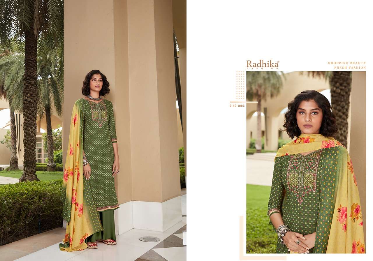 AFROZEH BY AZARA 1001 TO 1008 SERIES BEAUTIFUL SUITS COLORFUL STYLISH FANCY CASUAL WEAR & ETHNIC WEAR PURE CAMBRIC COTTON DIGITAL PRINT WITH EMBROIDERY DRESSES AT WHOLESALE PRICE