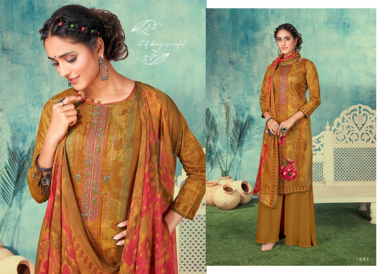KAASHVI BY KESARIYA 1001 TO 1008 SERIES BEAUTIFUL SUITS COLORFUL STYLISH FANCY CASUAL WEAR & ETHNIC WEAR PURE CAMBRIC COTTON DIGITAL PRINT EMBROIDERED DRESSES AT WHOLESALE PRICE