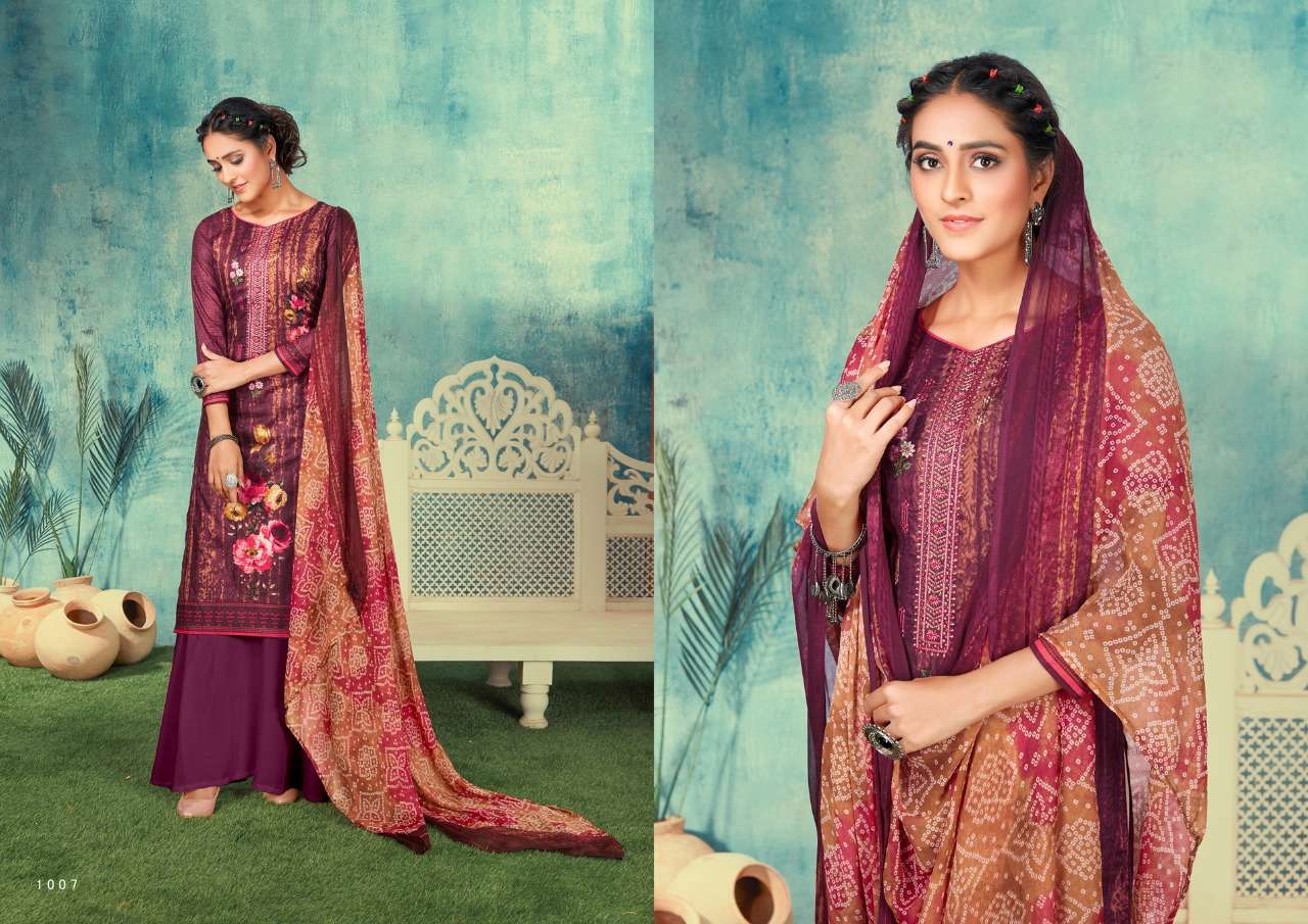 KAASHVI BY KESARIYA 1001 TO 1008 SERIES BEAUTIFUL SUITS COLORFUL STYLISH FANCY CASUAL WEAR & ETHNIC WEAR PURE CAMBRIC COTTON DIGITAL PRINT EMBROIDERED DRESSES AT WHOLESALE PRICE