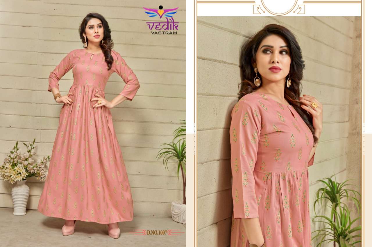 GOLDEN CITY VOL-2 BY VEDIK VASTRAM 1007 TO 1012 SERIES DESIGNER STYLISH FANCY COLORFUL BEAUTIFUL PARTY WEAR & ETHNIC WEAR COLLECTION RAYON PRINT GOWNS AT WHOLESALE PRICE