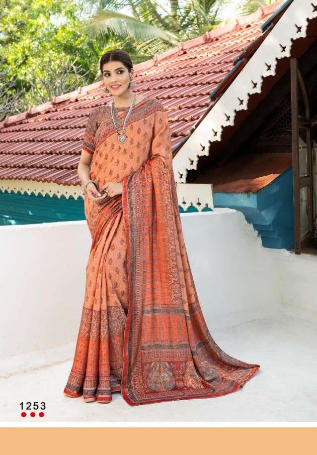 JACQUELINE BY ANGARIKA 1251 TO 1264 SERIES INDIAN TRADITIONAL WEAR COLLECTION BEAUTIFUL STYLISH FANCY COLORFUL PARTY WEAR & OCCASIONAL WEAR SILK SAREES AT WHOLESALE PRICE