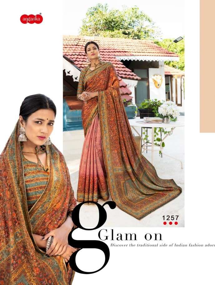 JACQUELINE BY ANGARIKA 1251 TO 1264 SERIES INDIAN TRADITIONAL WEAR COLLECTION BEAUTIFUL STYLISH FANCY COLORFUL PARTY WEAR & OCCASIONAL WEAR SILK SAREES AT WHOLESALE PRICE
