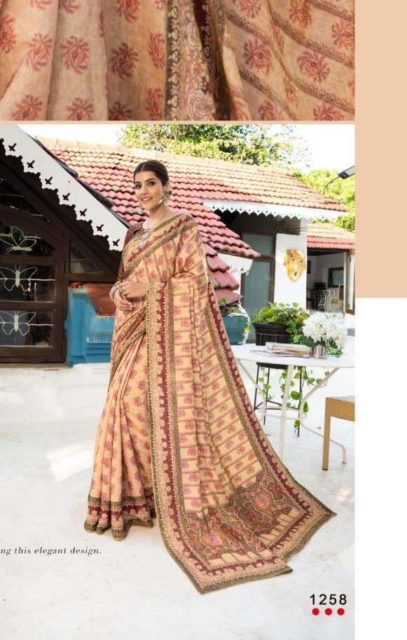 JACQUELINE BY ANGARIKA 1251 TO 1264 SERIES INDIAN TRADITIONAL WEAR COLLECTION BEAUTIFUL STYLISH FANCY COLORFUL PARTY WEAR & OCCASIONAL WEAR SILK SAREES AT WHOLESALE PRICE