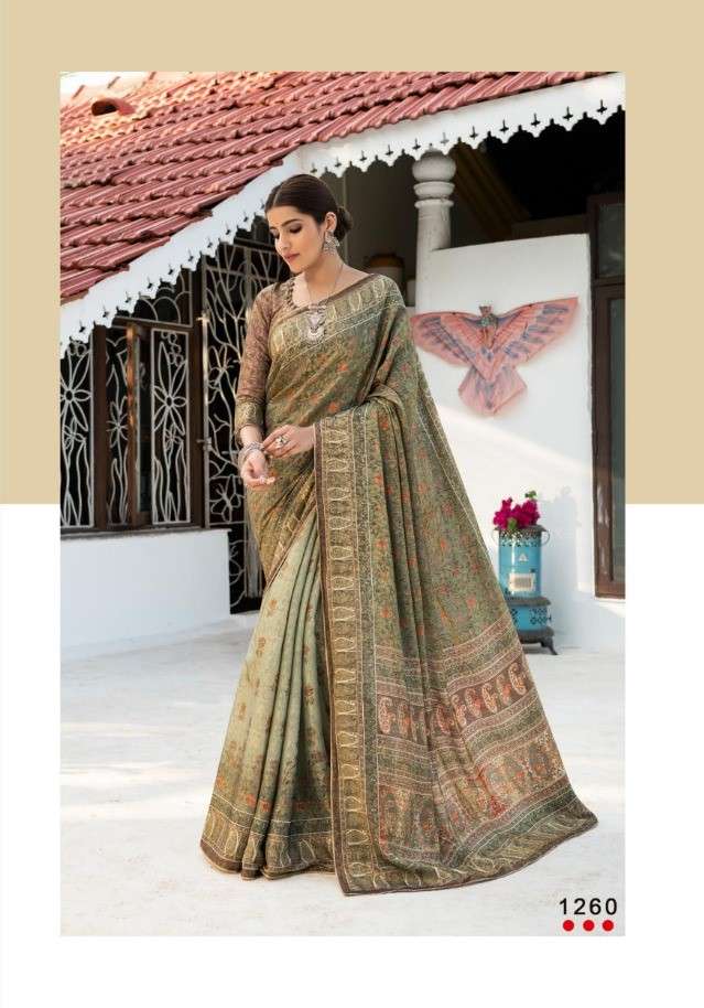 JACQUELINE BY ANGARIKA 1251 TO 1264 SERIES INDIAN TRADITIONAL WEAR COLLECTION BEAUTIFUL STYLISH FANCY COLORFUL PARTY WEAR & OCCASIONAL WEAR SILK SAREES AT WHOLESALE PRICE