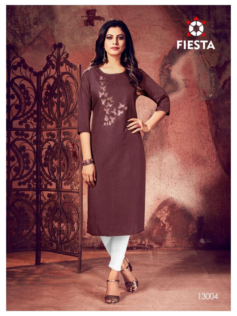ZUBLEE BY FIESTA 13011 TO 13018 SERIES DESIGNER STYLISH FANCY COLORFUL BEAUTIFUL PARTY WEAR & ETHNIC WEAR COLLECTION SOFT MAGIC SLUB HANDWORK KURTIS AT WHOLESALE PRICE