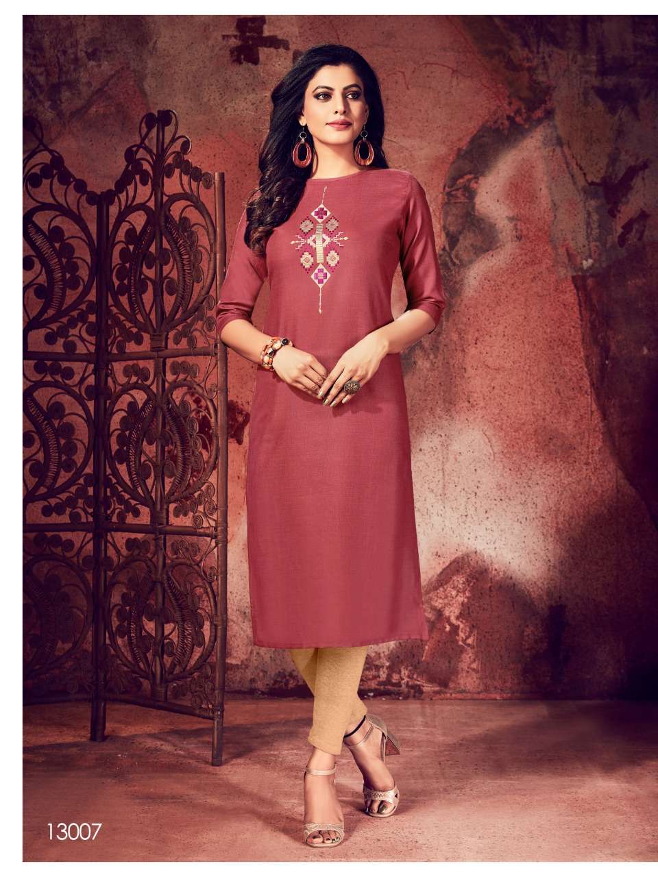 ZUBLEE BY FIESTA 13011 TO 13018 SERIES DESIGNER STYLISH FANCY COLORFUL BEAUTIFUL PARTY WEAR & ETHNIC WEAR COLLECTION SOFT MAGIC SLUB HANDWORK KURTIS AT WHOLESALE PRICE