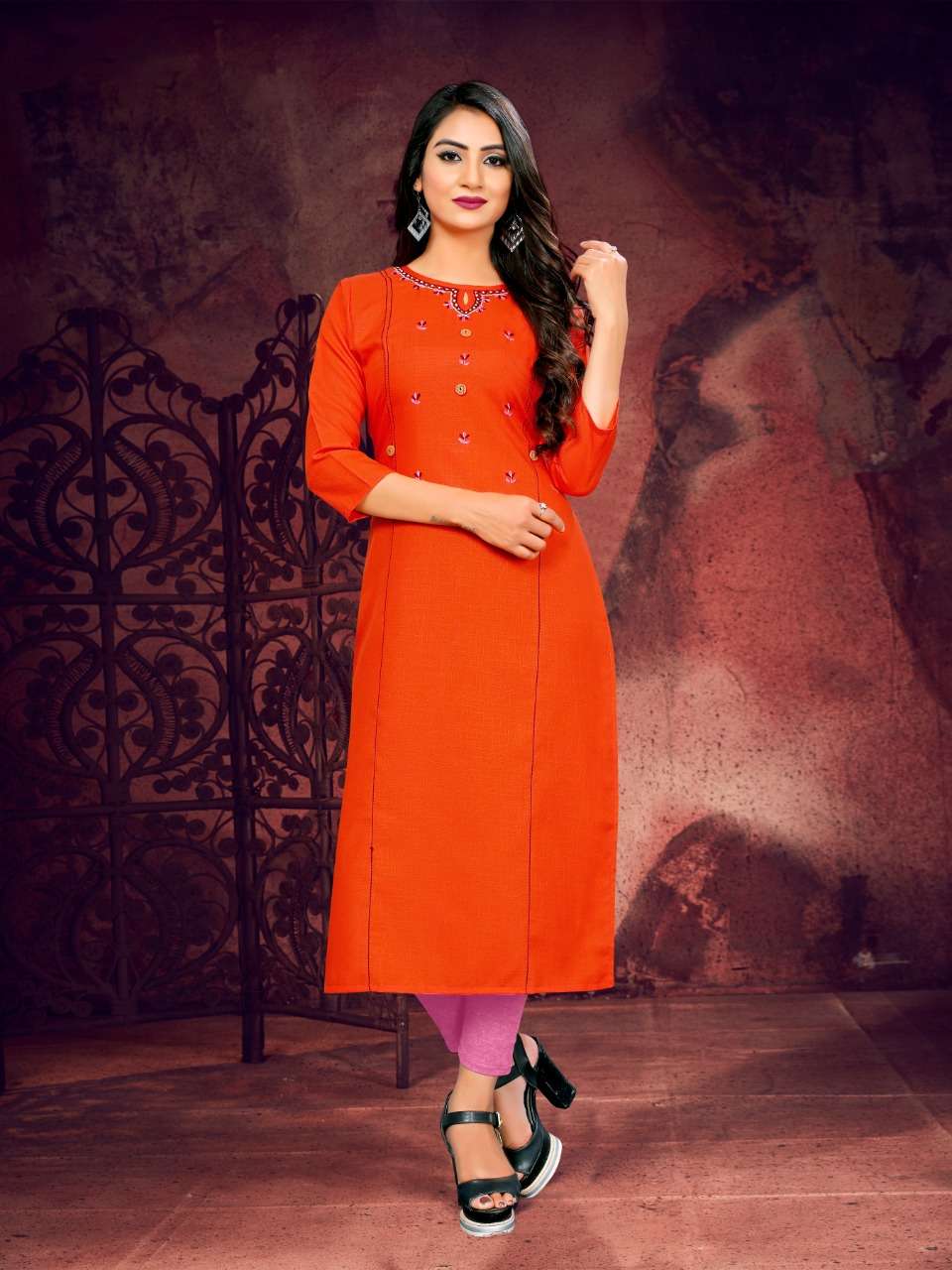 ZUBLEE BY FIESTA 13011 TO 13018 SERIES DESIGNER STYLISH FANCY COLORFUL BEAUTIFUL PARTY WEAR & ETHNIC WEAR COLLECTION SOFT MAGIC SLUB HANDWORK KURTIS AT WHOLESALE PRICE