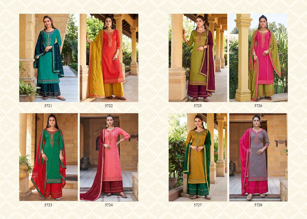 SAFARI PREMIUM BY KESSI FABRICS 5721 TO 5728 SERIES DESIGNER FESTIVE SUITS COLLECTION BEAUTIFUL STYLISH FANCY COLORFUL PARTY WEAR & OCCASIONAL WEAR JAM SILK EMBROIDERED DRESSES AT WHOLESALE PRICE
