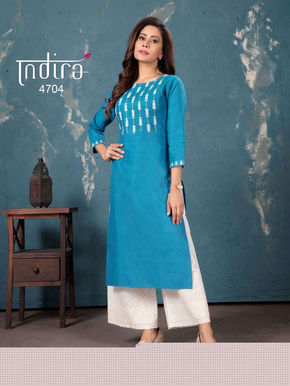 GULBERG 4701 SERIES BY INDIRA 4701 TO 4706 SERIES DESIGNER STYLISH FANCY COLORFUL BEAUTIFUL PARTY WEAR & ETHNIC WEAR COLLECTION HANDLOOM COTTON EMBROIDERY KURTIS WITH BOTTOM AT WHOLESALE PRICE
