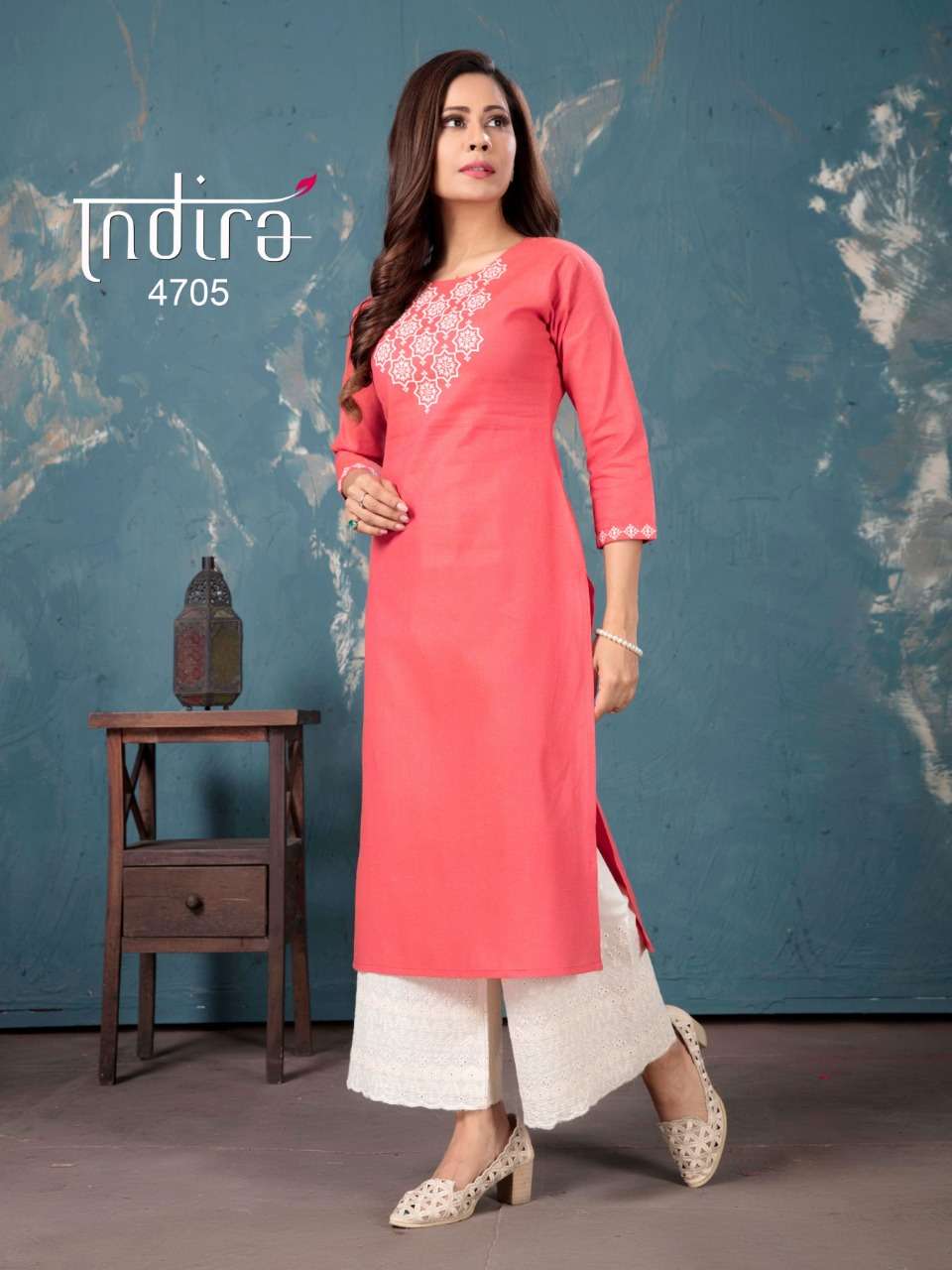 GULBERG 4701 SERIES BY INDIRA 4701 TO 4706 SERIES DESIGNER STYLISH FANCY COLORFUL BEAUTIFUL PARTY WEAR & ETHNIC WEAR COLLECTION HANDLOOM COTTON EMBROIDERY KURTIS WITH BOTTOM AT WHOLESALE PRICE