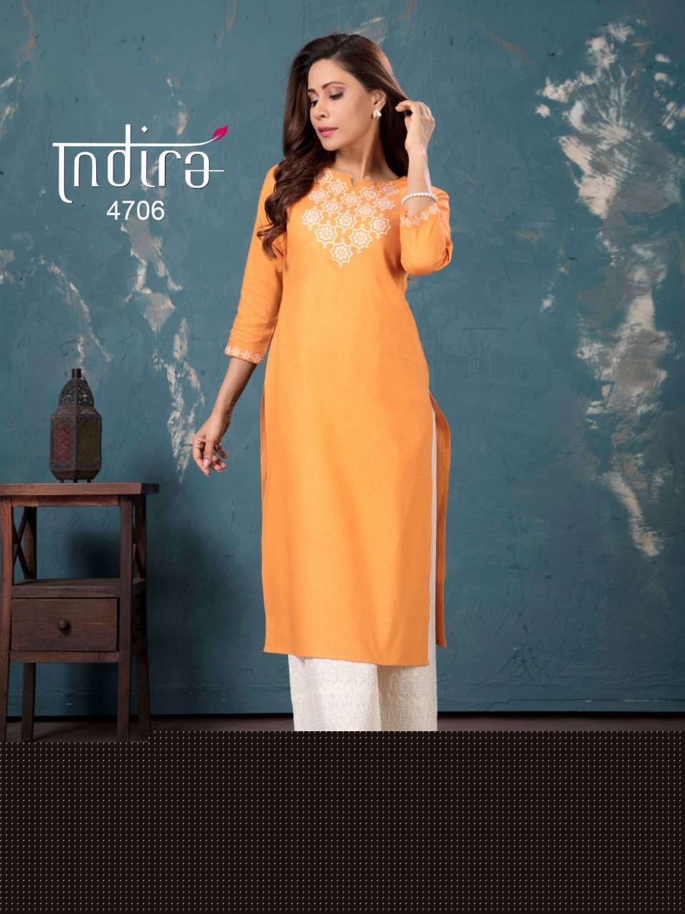 GULBERG 4701 SERIES BY INDIRA 4701 TO 4706 SERIES DESIGNER STYLISH FANCY COLORFUL BEAUTIFUL PARTY WEAR & ETHNIC WEAR COLLECTION HANDLOOM COTTON EMBROIDERY KURTIS WITH BOTTOM AT WHOLESALE PRICE