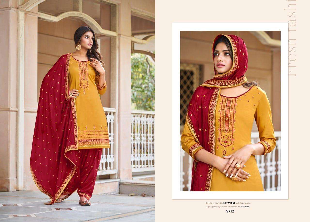 PATIALA HOUSE VOL-83 BY KESSI FABRICS 5711 TO 5718 SERIES BEAUTIFUL SUITS COLORFUL STYLISH FANCY CASUAL WEAR & ETHNIC WEAR JAM SILK WORK DRESSES AT WHOLESALE PRICE