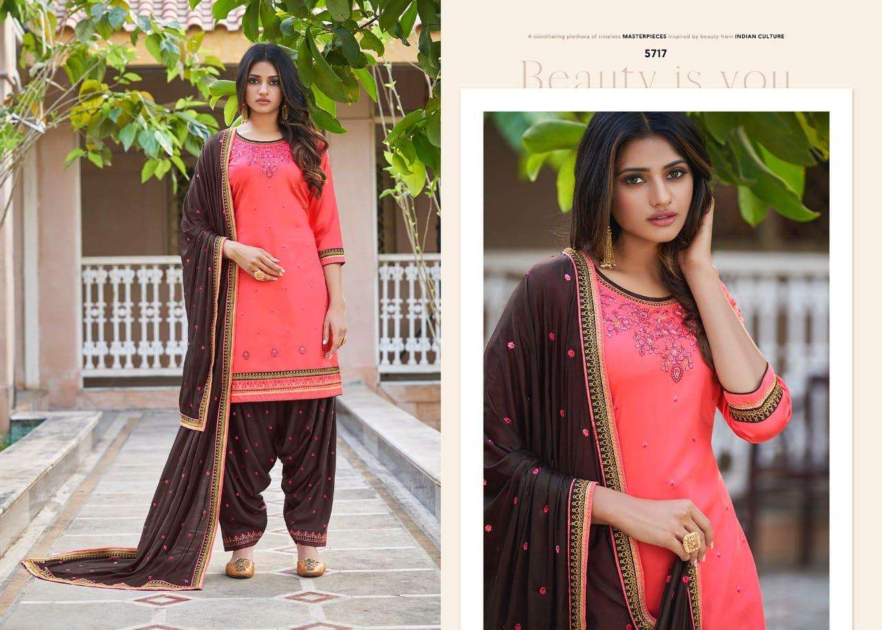 PATIALA HOUSE VOL-83 BY KESSI FABRICS 5711 TO 5718 SERIES BEAUTIFUL SUITS COLORFUL STYLISH FANCY CASUAL WEAR & ETHNIC WEAR JAM SILK WORK DRESSES AT WHOLESALE PRICE