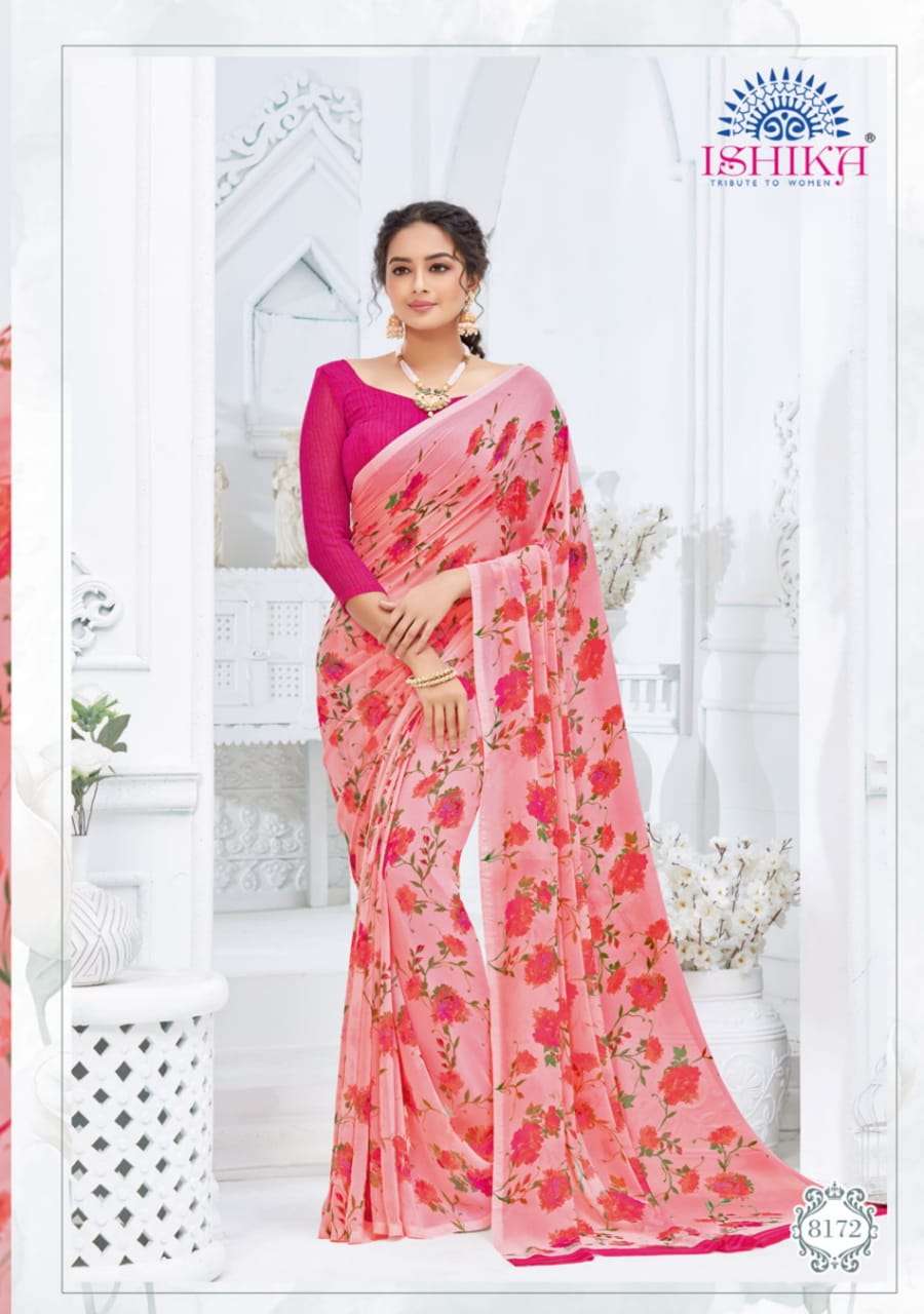 MILANO VOL-7 BY ISHIKA FASHION 8171 TO 8181 SERIES INDIAN TRADITIONAL WEAR COLLECTION BEAUTIFUL STYLISH FANCY COLORFUL PARTY WEAR & OCCASIONAL WEAR GEORGETTE SAREES AT WHOLESALE PRICE