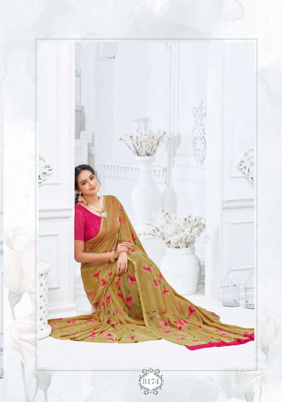 MILANO VOL-7 BY ISHIKA FASHION 8171 TO 8181 SERIES INDIAN TRADITIONAL WEAR COLLECTION BEAUTIFUL STYLISH FANCY COLORFUL PARTY WEAR & OCCASIONAL WEAR GEORGETTE SAREES AT WHOLESALE PRICE