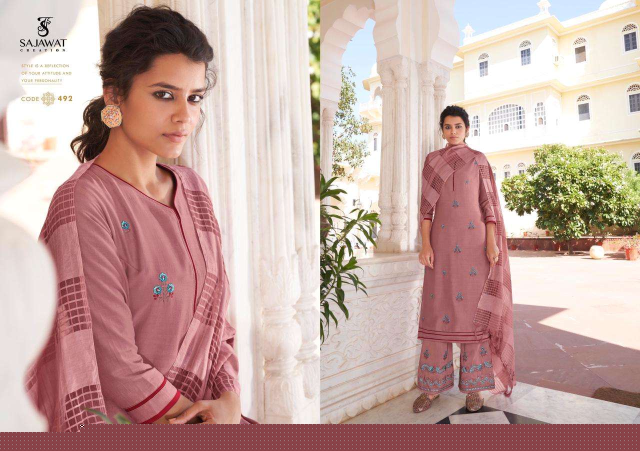 ROOHI VOL-2 BY SAJAWAT CREATION 491 TO 496 SERIES BEAUTIFUL SUITS COLORFUL STYLISH FANCY CASUAL WEAR & ETHNIC WEAR PURE MODAL VISCOSE WITH WORK DRESSES AT WHOLESALE PRICE