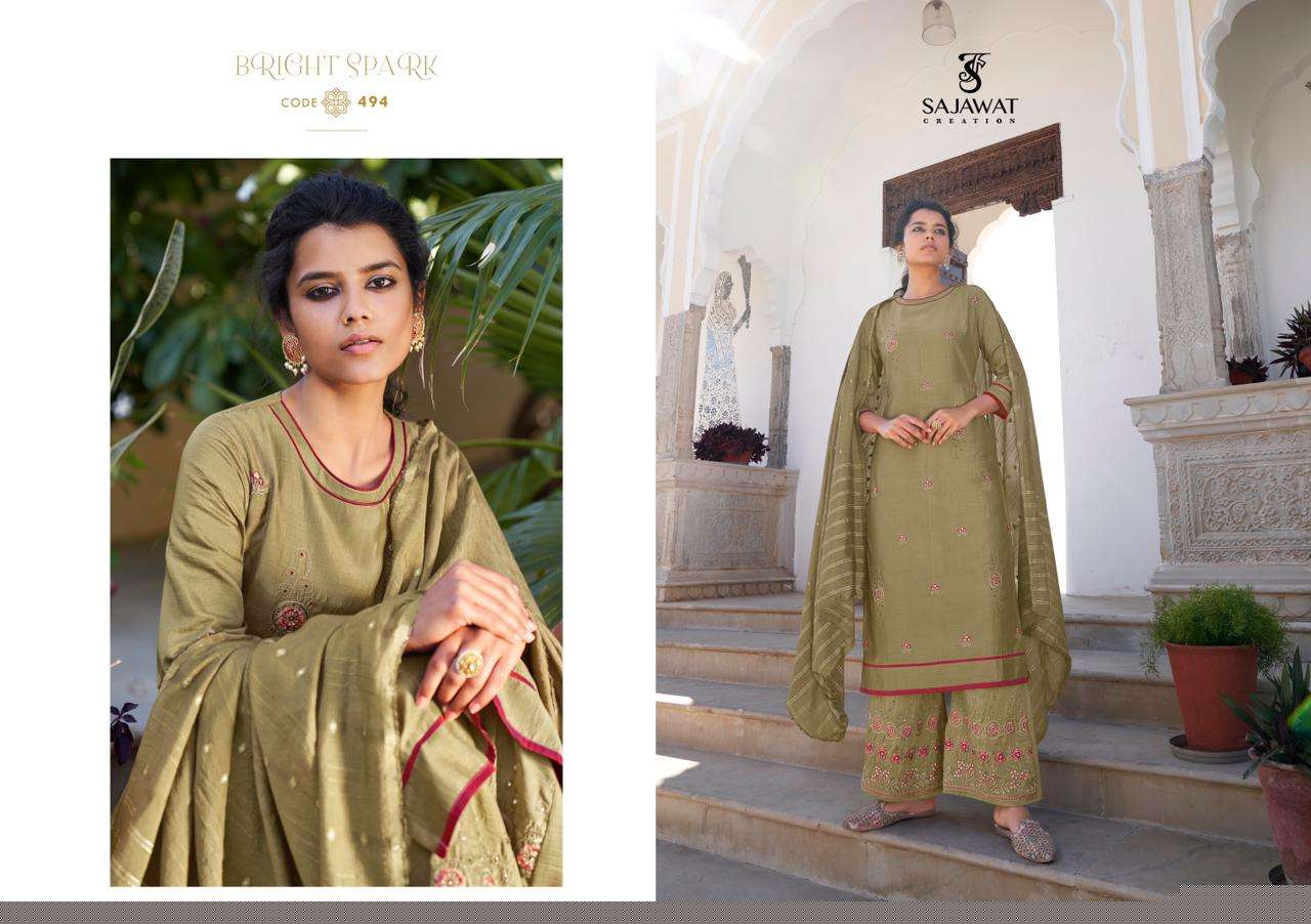 ROOHI VOL-2 BY SAJAWAT CREATION 491 TO 496 SERIES BEAUTIFUL SUITS COLORFUL STYLISH FANCY CASUAL WEAR & ETHNIC WEAR PURE MODAL VISCOSE WITH WORK DRESSES AT WHOLESALE PRICE