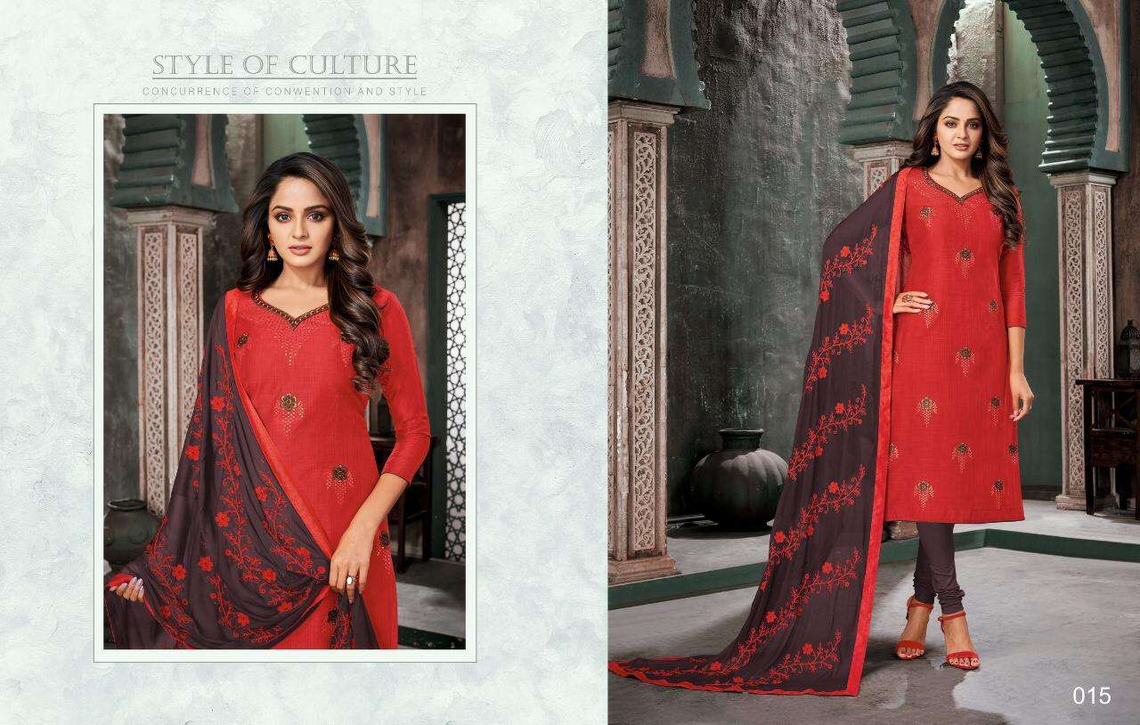 NUSHRAT BY KASMEERA 009 TO 020 SERIES BEAUTIFUL SUITS COLORFUL STYLISH FANCY CASUAL WEAR & ETHNIC WEAR JHARNA SILK WITH EMBROIDERY DRESSES AT WHOLESALE PRICE