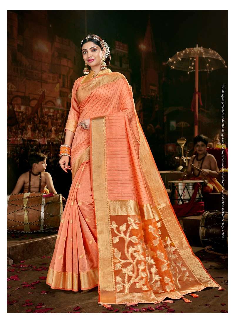 RANG RACHNA BY LIFESTYLE 72421 TO 72426 SERIES INDIAN TRADITIONAL WEAR COLLECTION BEAUTIFUL STYLISH FANCY COLORFUL PARTY WEAR & OCCASIONAL WEAR COTTON TISSUE SAREES AT WHOLESALE PRICE