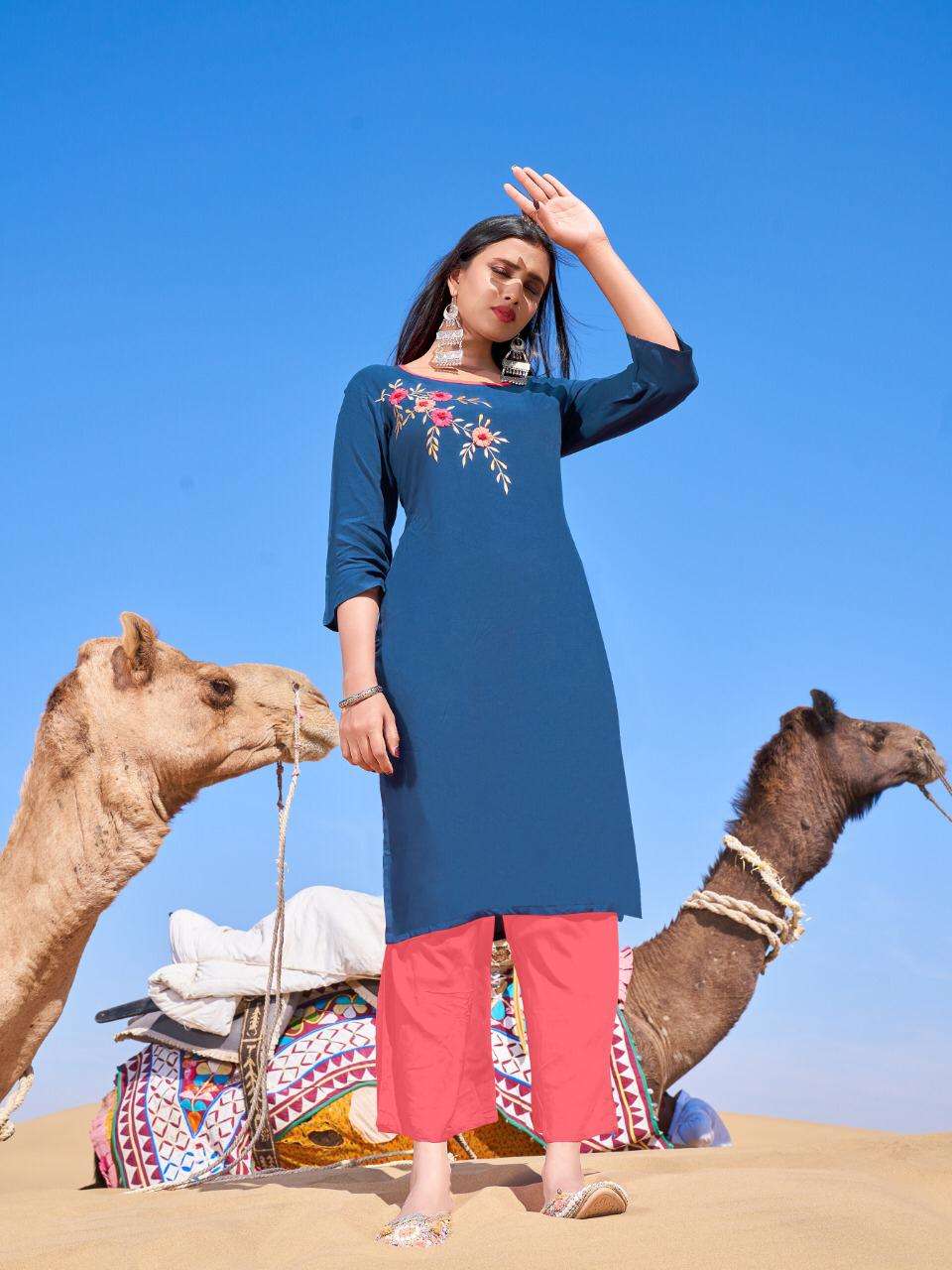 PARI VOL-7 BY VENIKA CREATIONS 7001 TO 7006 SERIES DESIGNER STYLISH FANCY COLORFUL BEAUTIFUL PARTY WEAR & ETHNIC WEAR COLLECTION PREMIUM RAYON KURTIS WITH BOTTOM AT WHOLESALE PRICE