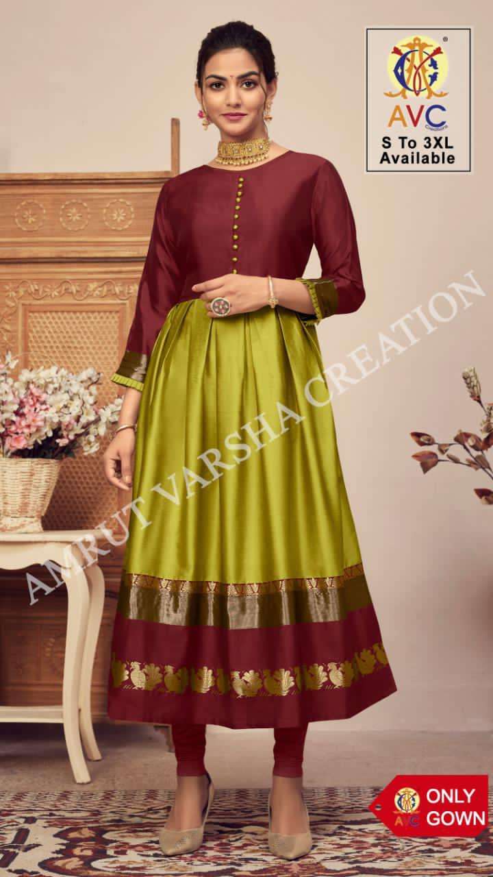 ANTRA VOL-1 BY AMRUT VARSHA CREATION 1001 TO 1007 SERIES DESIGNER STYLISH FANCY COLORFUL BEAUTIFUL PARTY WEAR & ETHNIC WEAR COLLECTION LICHI SILK KURTIS AT WHOLESALE PRICE